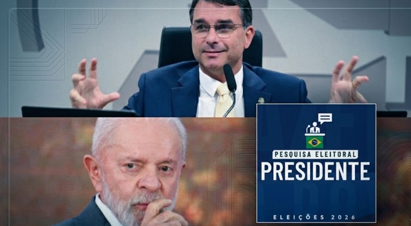 Flávio Bolsonaro vence Lula em cenário de 2º turno, indica pesquisa