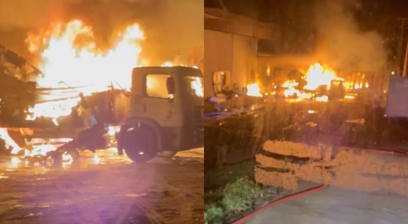 Fogo intenso destrói galpão de empresa na zona Oeste de Manaus; veja vídeo