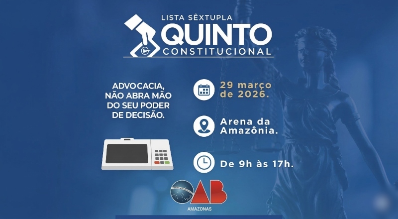 OAB-AM confirma eleição do Quinto Constitucional para 29 de Março; veja vídeo