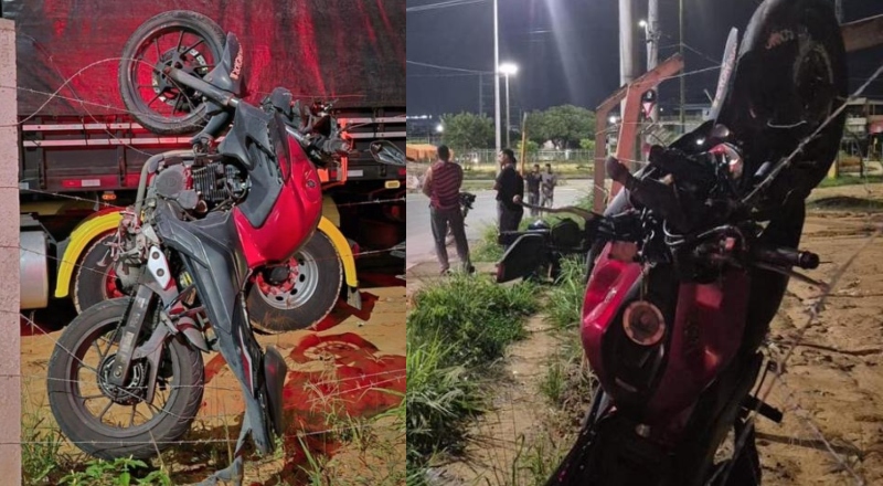 Madrugada fatal: homem morre após moto colidir contra cerca de arame no Distrito Industrial; veja vídeo