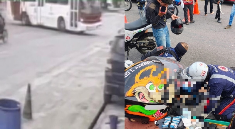 Motociclista de 20 anos morre após colidir com ônibus em avenida de Manaus; veja vídeo