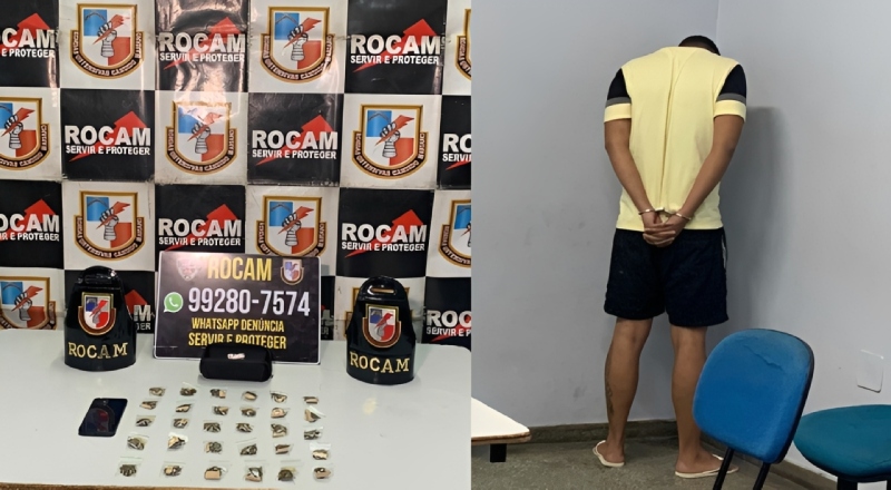 Policiais da ROCAM prendem jovem com grande quantidade de drogas no Viver Melhor II