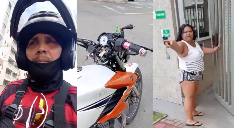 Passageira se recusa a pagar corrida e quebra moto de motociclista de app em Manaus