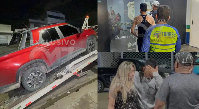 Motorista bêbado é preso em flagrante após atropelar motociclista e passageira na Av. das Torres
