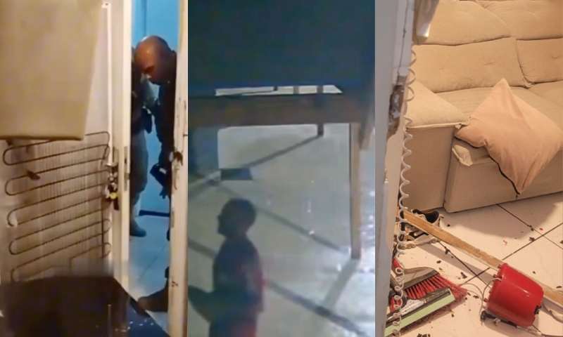 Homem invade condomínio para esfaquear mulher e acaba morto pela polícia; veja vídeo