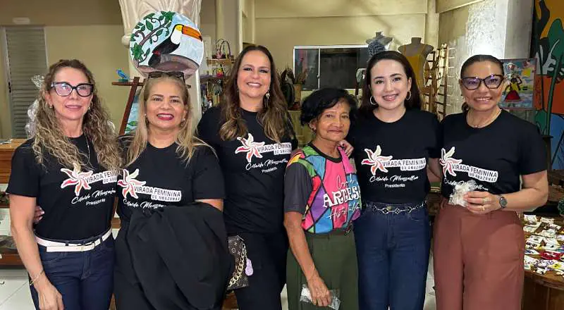 Cileide Moussallem lidera comitiva da Virada Feminina em Manacapuru e se encanta com trabalho de mulheres na Casa do Artesão
