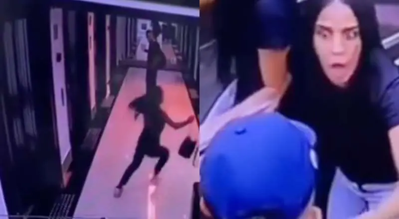 vídeo mostra momento em que homem invade elevador e espanca a ex-namorada; veja