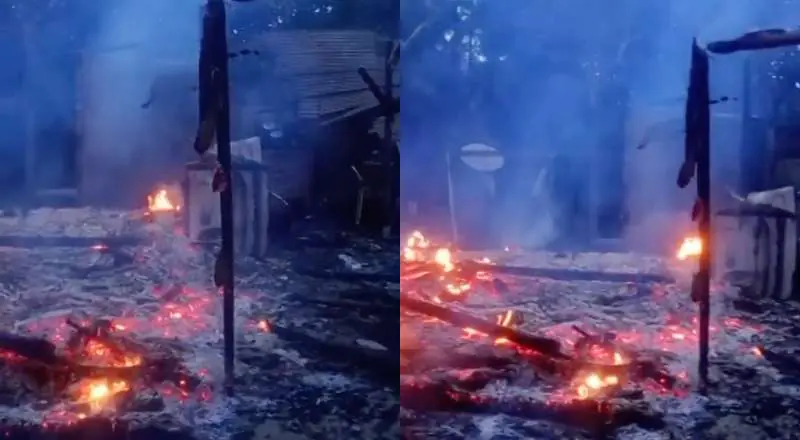 raio atinge casa e família perde tudo no interior do Amazonas