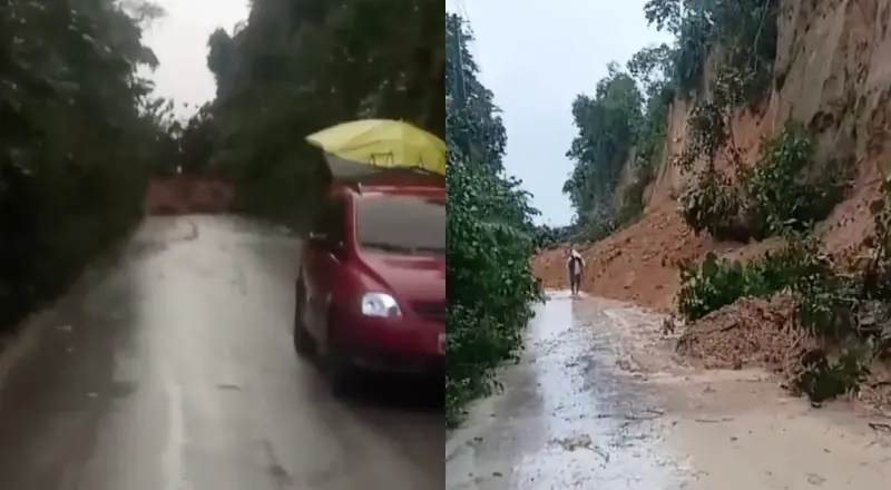 Comunidade Itaporanga está isolada após deslizamento bloquear ramal na Zona Norte de Manaus