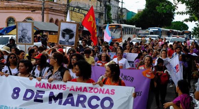 Dia Internacional da Mulher: manifestação em Manaus cobra fim da violência de gênero neste domingo (8)