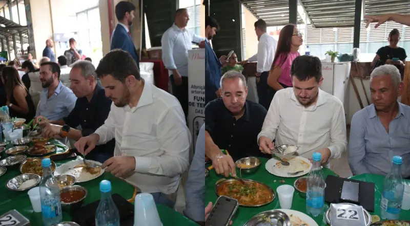 1º almoço de Renato Júnior como prefeito de Manaus é no mercado Adolpho Lisboa; veja
