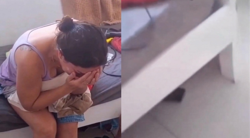 “Vou ligar pro meu pai”: filho chega mais cedo da escola e flagra mãe com amante debaixo da cama; veja vídeo