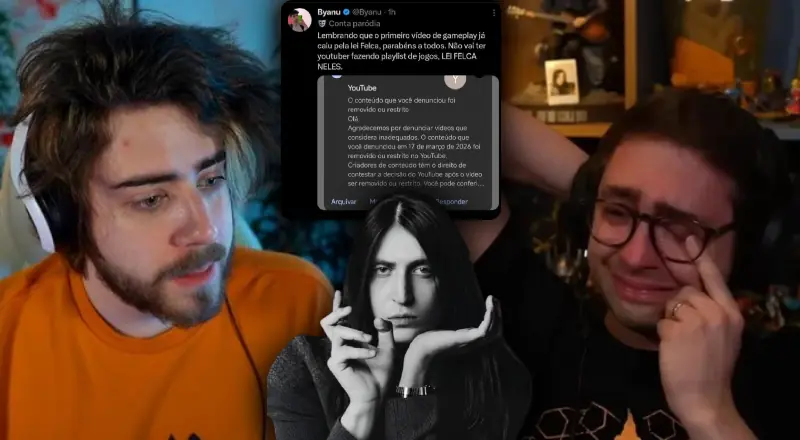 Comunidade gamer usa "Lei Felca" para derrubar vídeos de youtubers que apoiaram Lula