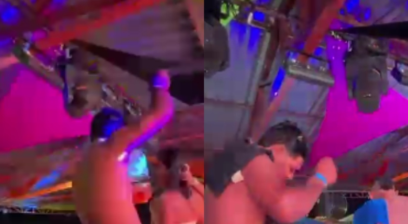 Baixaria: vídeos polêmicos mostram mulher quase fazendo s3xo em palco de flutuante lotado em Manaus