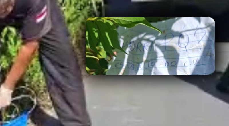 Corpo sem cabeça é encontrado ao lado de bilhete de facção na AM-010: “estatuto do CV”; veja vídeo