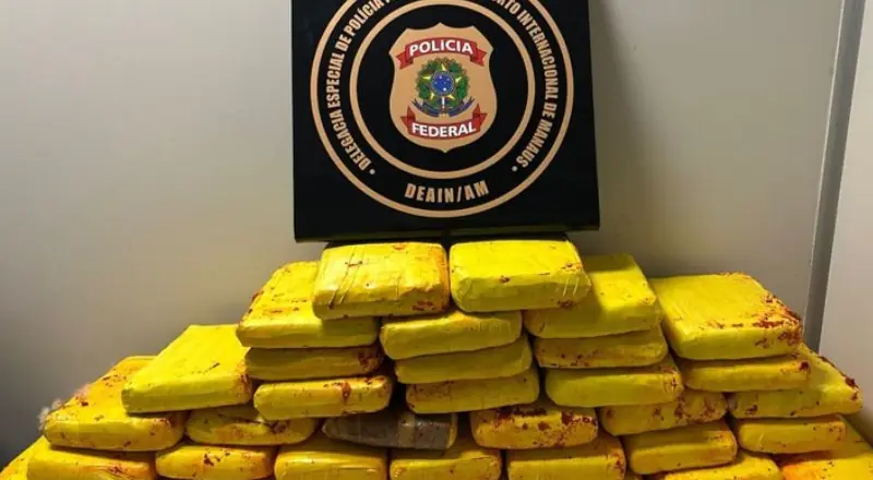 PF prende homem que tentava viajar com 37kg de drogas no Aeroporto de Manaus