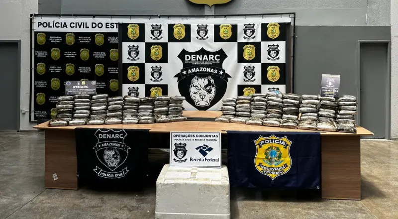 Carga de peixe com 150 kg de droga escondida é flagrada em Manaus