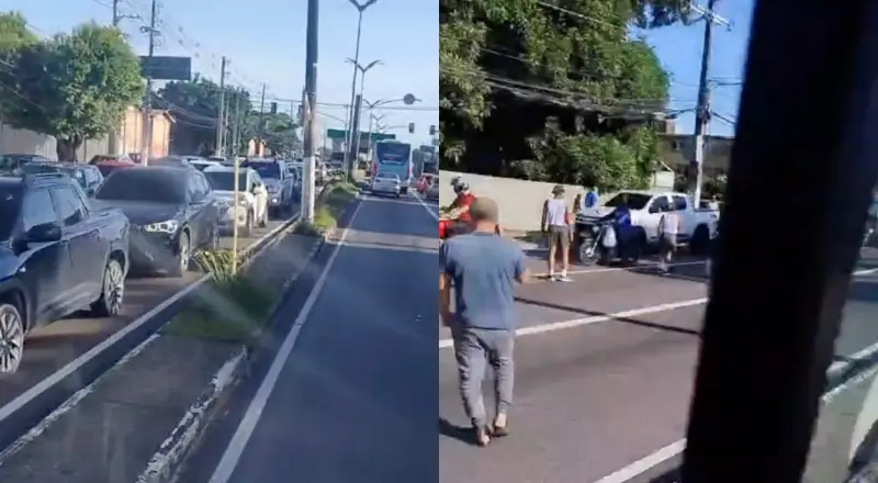 ocorrências com feridos afetam trânsito em avenidas de Manauss