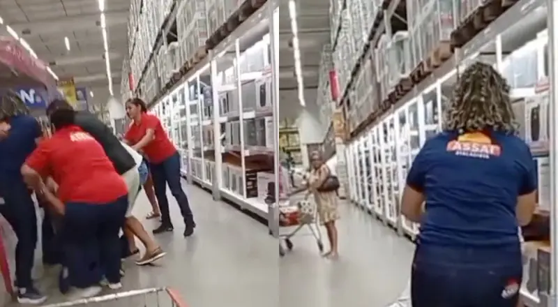 mulheres saem na porrada por “Alecrim Dourado” no Assaí Atacadista