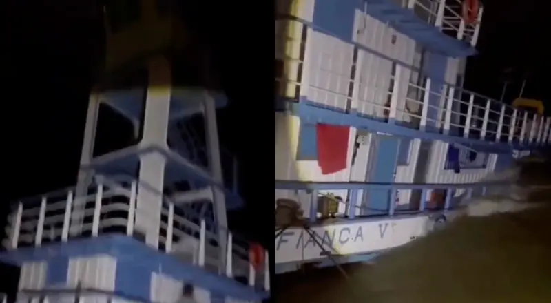 vídeo mostra naufrágio da embarcação durante tempestade no Rio Amazonas; veja