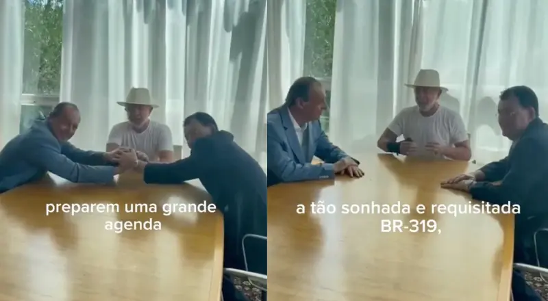 Ao lado de Braga e Omar, Lula promete visitar o Amazonas para entregar obras da BR-319