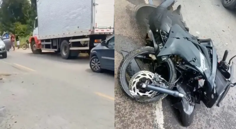 Acidente envolvendo motos e carro deixa pessoas gravemente feridas na estrada de Itapiranga