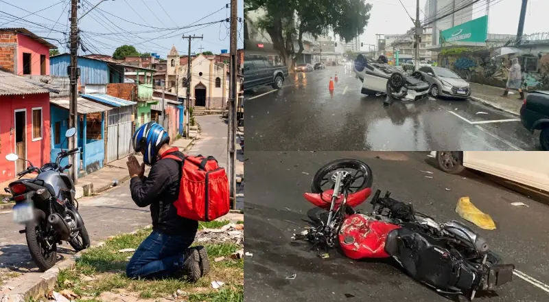 mortes no trânsito de Manaus disparam 34% em 2026