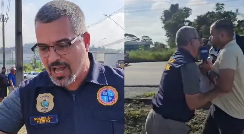 Perito valentão agride repórter no Distrito Industrial
