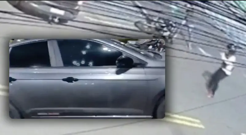 vídeo mostra momento em que 'Fluvial' e 'Loirinho' são alvejados a tiros dentro de carro em Coari; veja