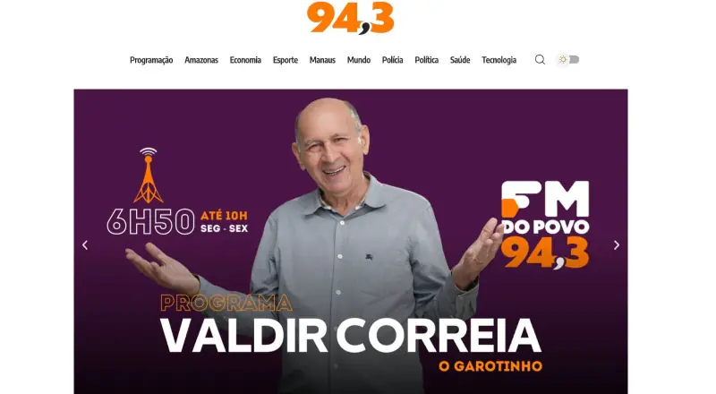 FM do Povo 94,3 lança portal digital para ampliar alcance e interação com o público no Amazonas
