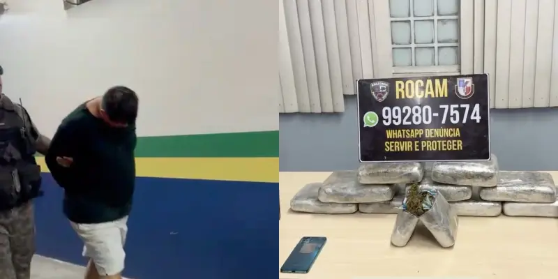 Homem é preso com vários tabletes de maconha dentro de carro na zona Norte de Manaus
