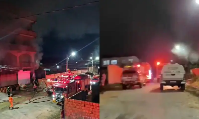 Incêndio em depósito de reciclagem assusta moradores e mobiliza bombeiros no Lago Azul