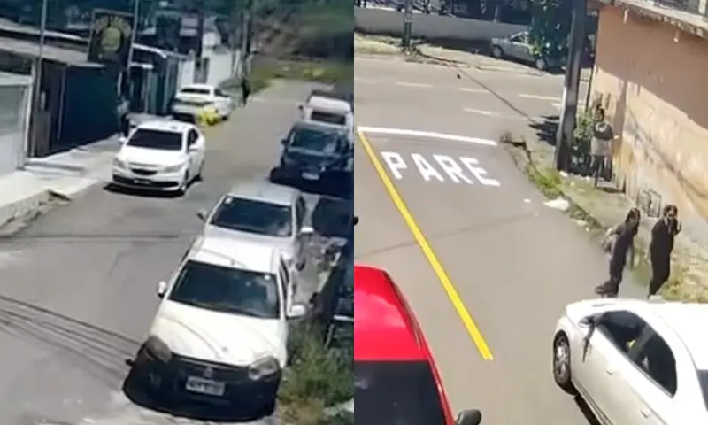 Vídeo mostra momento em que 'valentão' dá socos em menina de 12 anos que voltava da escola em Manaus; veja