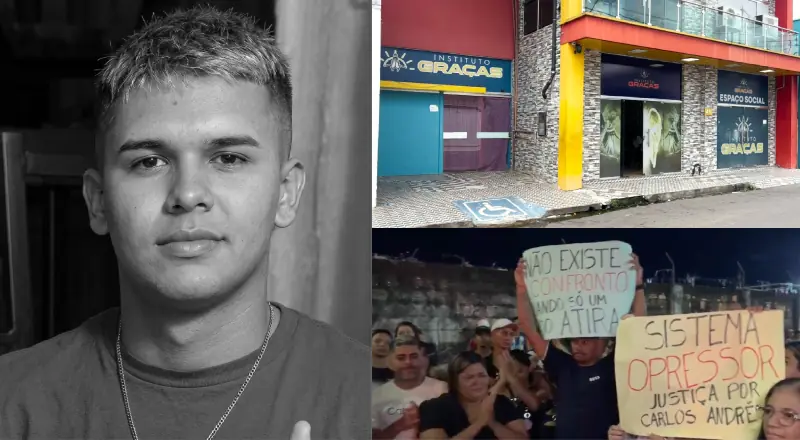 familiares dão o último adeus a jovem morto por PM no bairro Alvorada