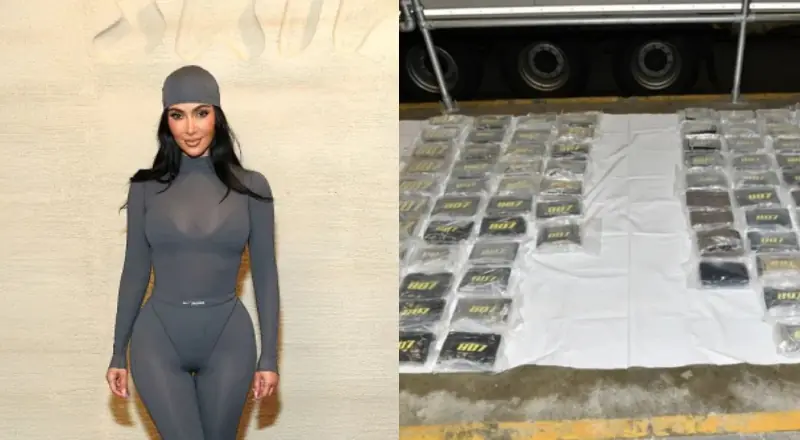 carga da marca de Kim Kardashian é flagrada com cocaína avaliada em R$ 45 milhões