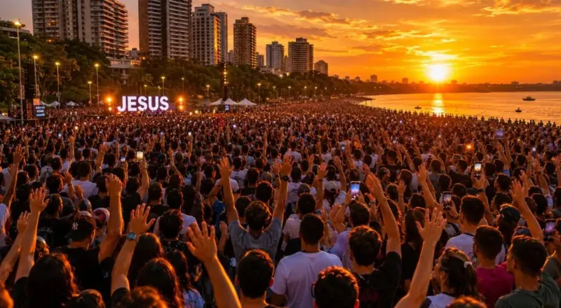 Manaus recebe evento cristão “Amanhecer” na Ponta Negra