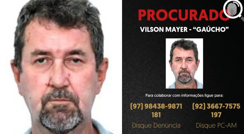 Vulgo 'Gaúcho' é procurado no Amazonas por crimes de estupro e rede de exploração infantil