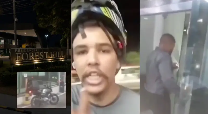 Motoboys protestam em frente ao condomínio Forest Hill após porteiro agredir entregador em Manaus