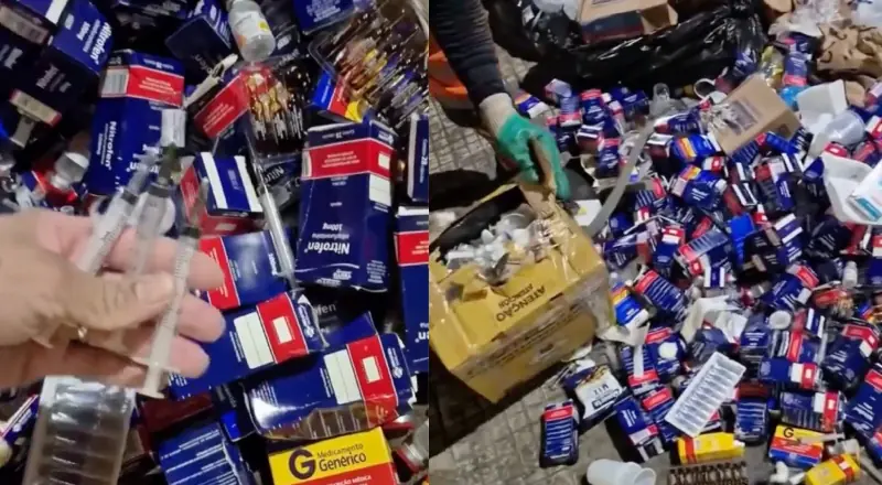 Garis encontram seringas e agulhas expostas em calçada do Centro e fazem alerta em Manaus