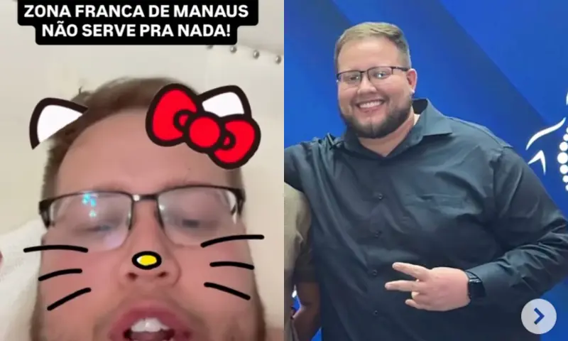 Influenciador causa revolta ao xingar a população de Manaus e alegar que a Zona Franca "não serve pra nada"