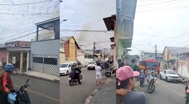 moradores entram em desespero durante incêndio no bairro Coroado