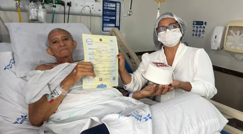 Paciente com câncer realiza cerimônia de casamento no Hospital Rio Negro, em Manaus