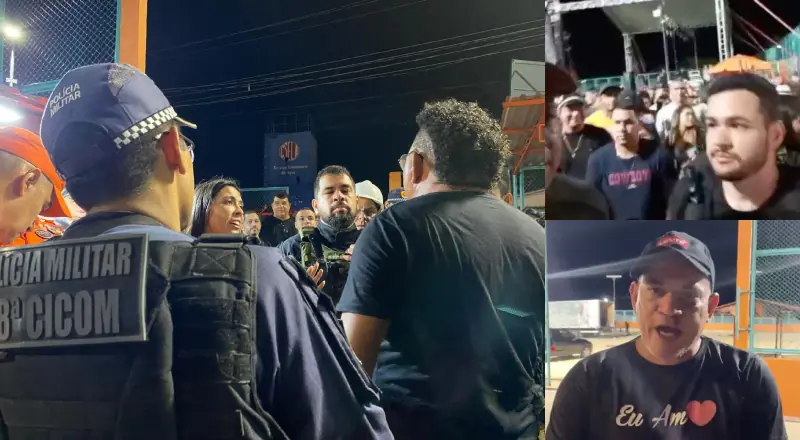 Moradores protestam após polícia encerrar Festa do Dia das Mães no bairro Colônia Antônio Aleixo, em Manaus