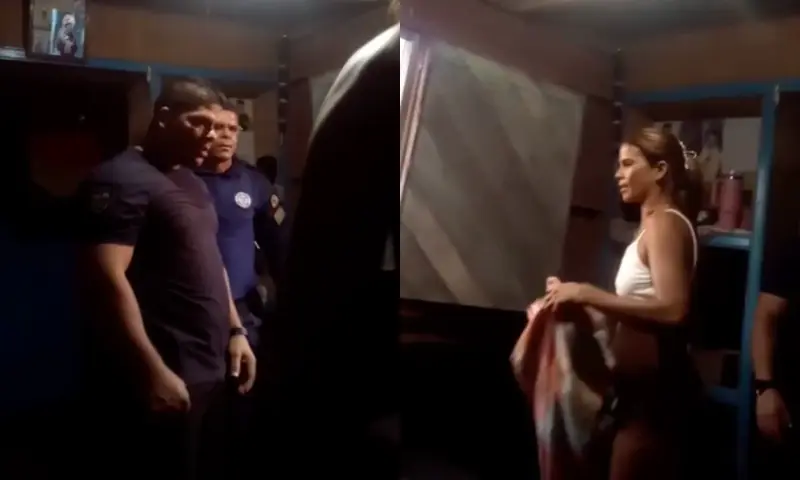 Suposto PM é filmado dando soco em mulher no município de Eirunepé