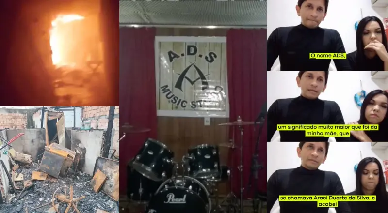Roqueiros em Manaus se unem para reconstruir o A.D.S Music Studio após incêndio destruir tudo