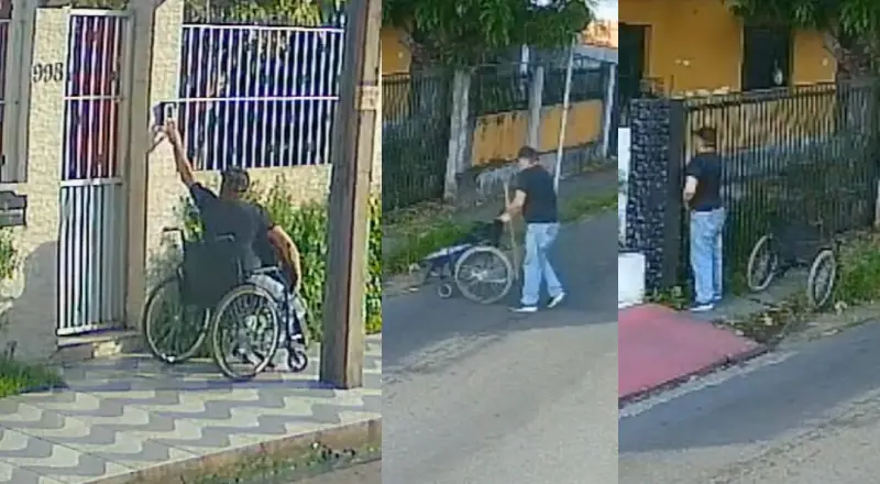 pedinte se levanta, anda e usa o muro do vizinho como banheiro em Manaus