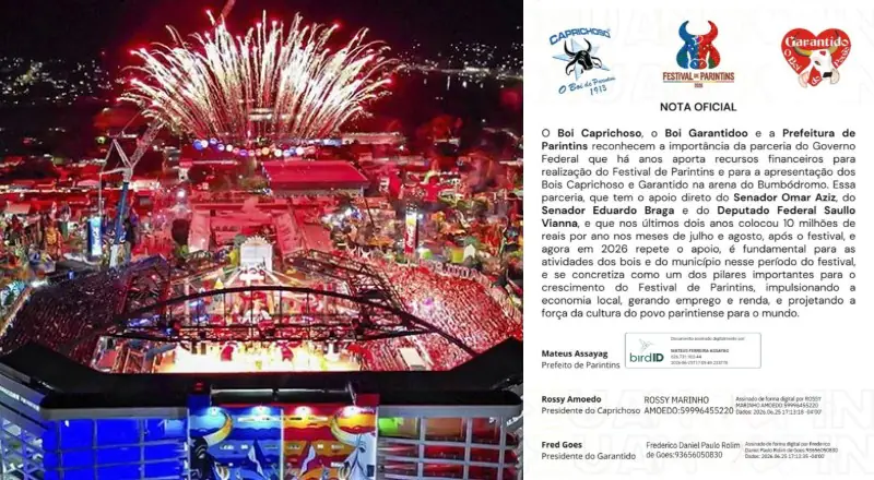 Bancada amazonense assegura R$ 10 milhões em recursos federais para o Festival de Parintins
