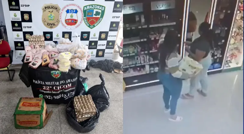 Mulheres são presas após roubarem 14 peças de picanha no Dia dos Namorados em Manaus