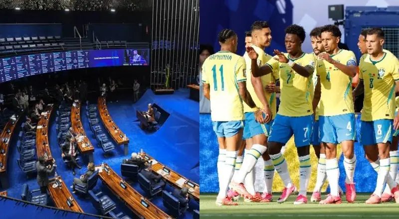 Senado vai liberar servidores mais cedo em jogos da Seleção Brasileira