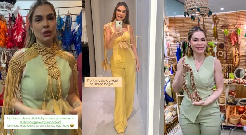 Pronta para a Ilha: Primeira-dama Thaisa Cidade revela look para Parintins e exalta artesãos locais